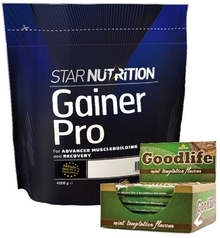 Star Nutrition Gainer Pro och Goodlife proteinbars
